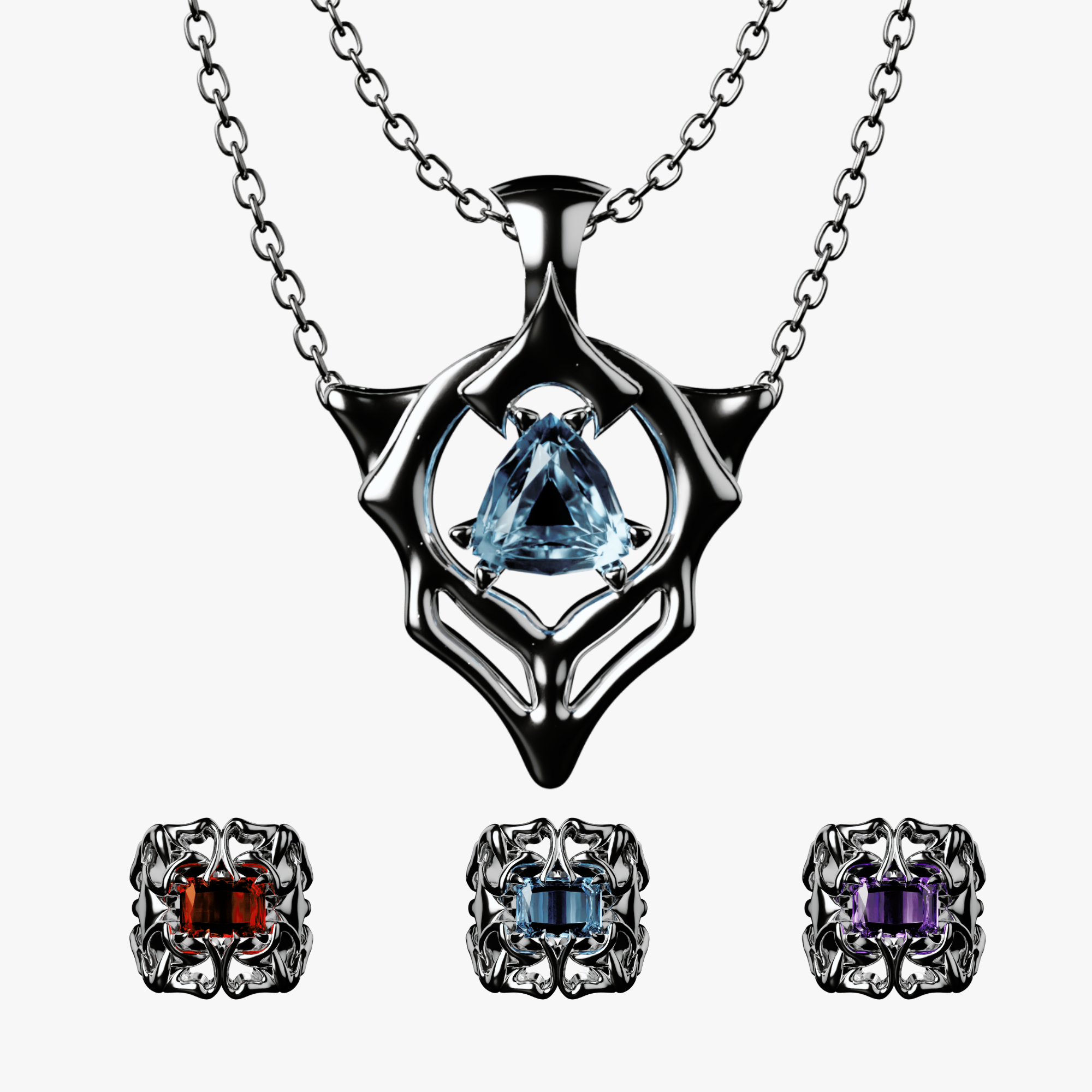 【BLACKPURPLE】23FW★ Luminary Symbol Necklace BLACKPURPLE】23FW☆ Luminary Symbol Necklace (BLACKPURPLE